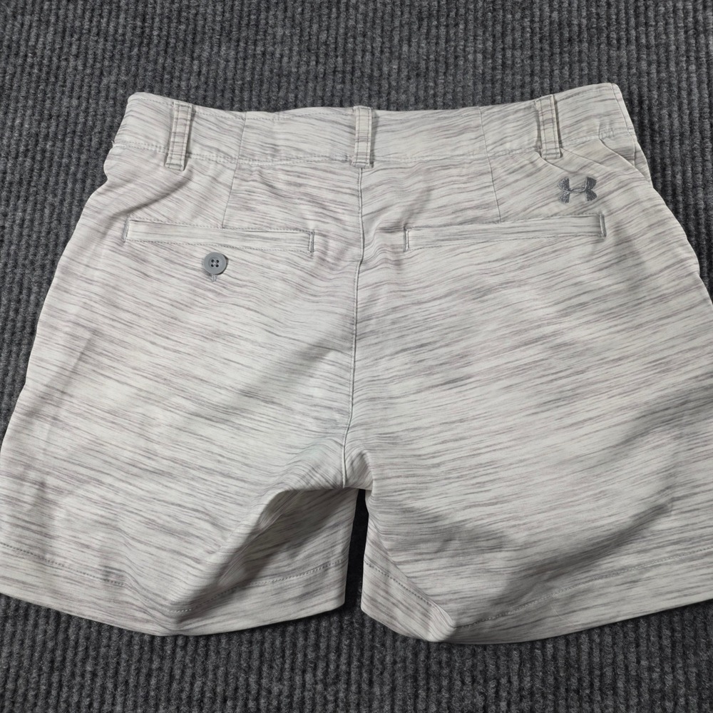 Under Armour HeatGear Link Golf Shorts Womens 2 Gray Space Dye - Picture 5 of 5
